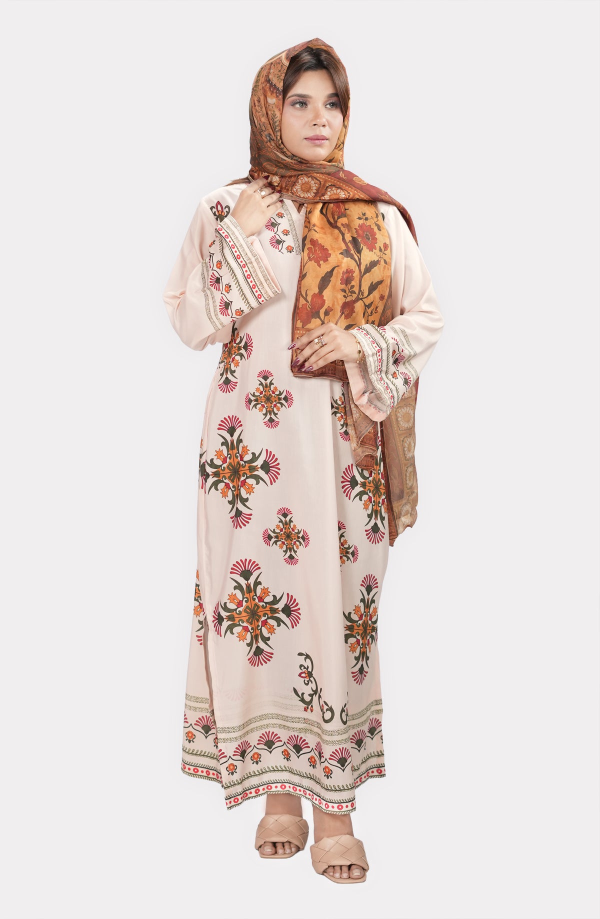 Gul-e-Bahar – Printed Marina,silk Stole