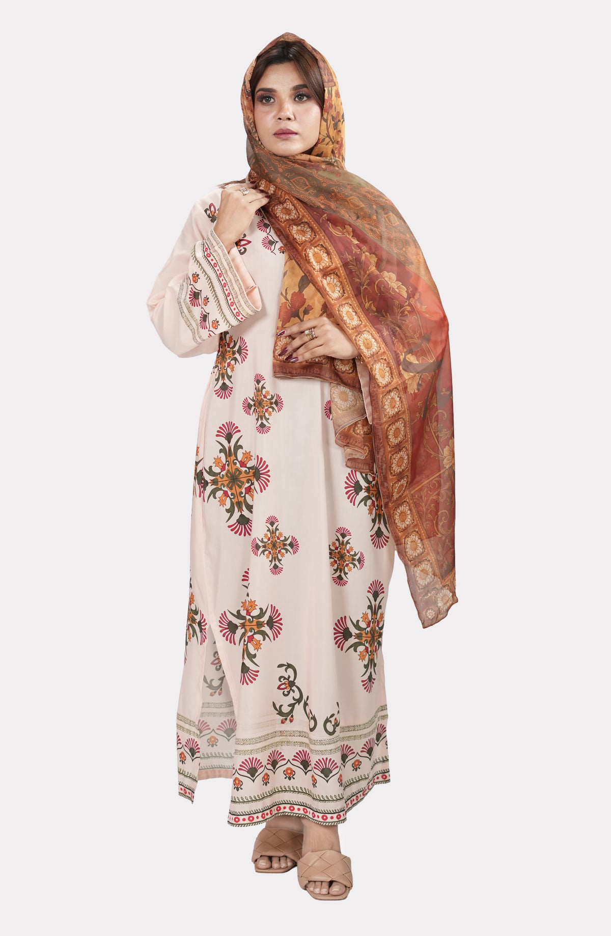 Gul-e-Bahar – Printed Marina,silk Stole