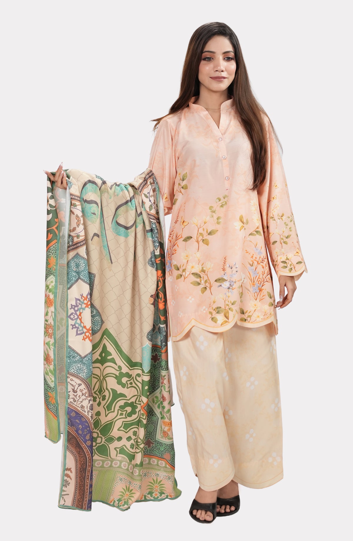 Mehfil Sage – Printed Marina Stole
